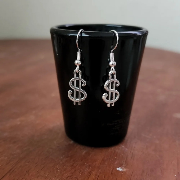 Money Sign Earrings - Picture 1 of 1